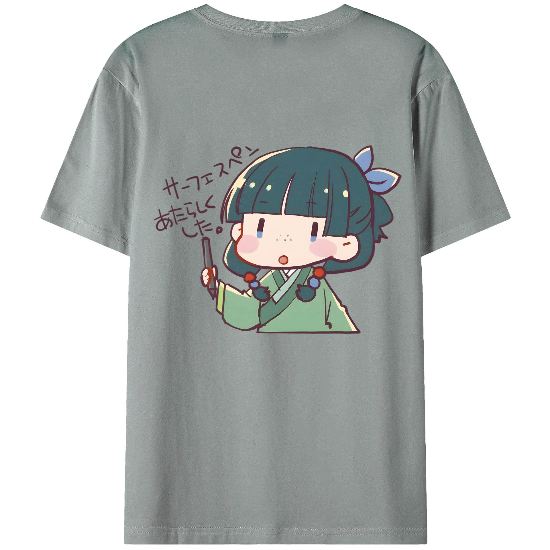 （画像用） 薬屋のひとりごと The Apothecary Diaries 綿100％ メンズ半袖Tシャツ（バックプリント） 通気性